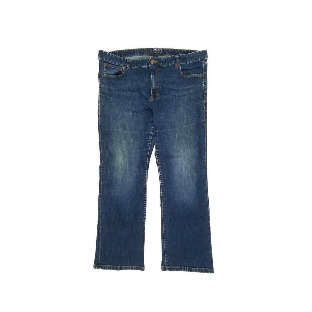 Chaps Madden Straight Women's size 16P‎ Dark Wash Blue Denim Jeans